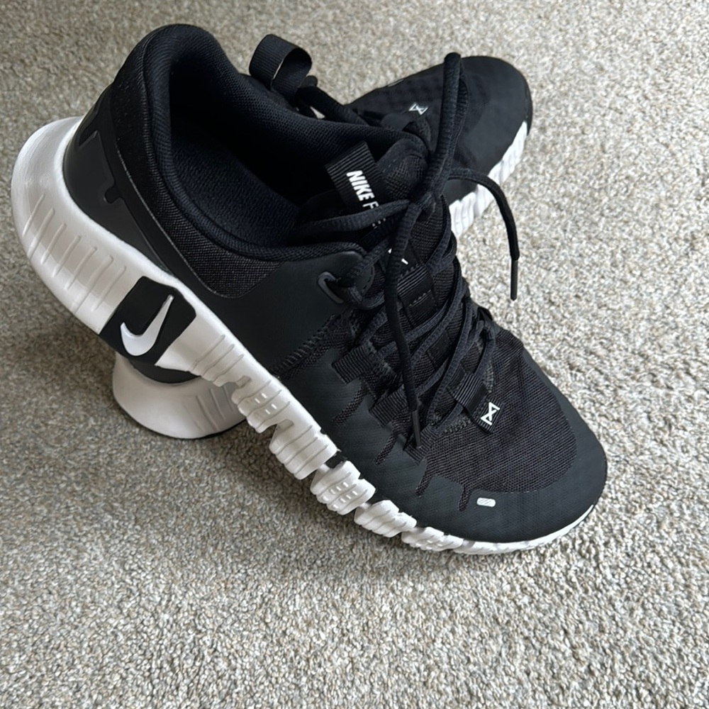 Nike Black and White Shoes Metcon